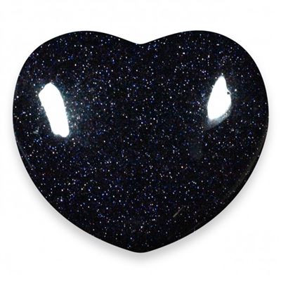 Blue Goldstone Heart Large